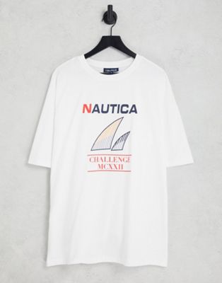 Белая футболка оверсайз Nautica Archive Nautica Competition