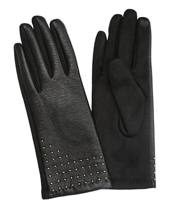 Женские перчатки из веганской кожи с заклепками для сенсорного экрана Marcus Adler