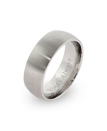 Мужское обручальное кольцо "Yours Always" 7 мм из матовой нержавеющей стали Eve's Jewelry