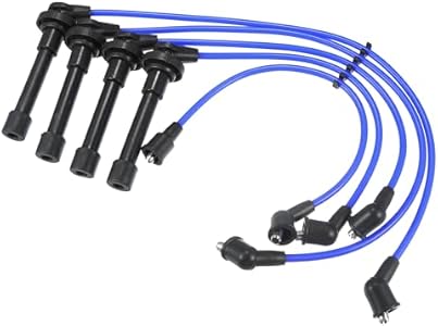 ACROPIX Car Spark Plug Coil Wires Ignition Coil Harness Cable 6.7mm Fit for Nissan Sentra 1991-1994 1.6L No.2245065Y25 - Pack of 5 Acropix