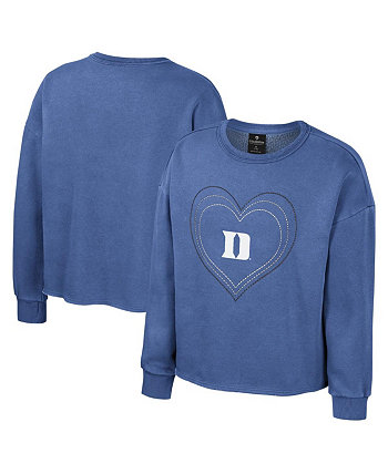 Флисовый пуловер с круглым вырезом для больших девочек Royal Duke Blue Devils Audrey, толстовка с круглым вырезом Colosseum