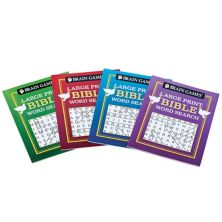 Collections Etc Brain Games Large Print Bible Word Search - Set Of 4, Collections Etc.