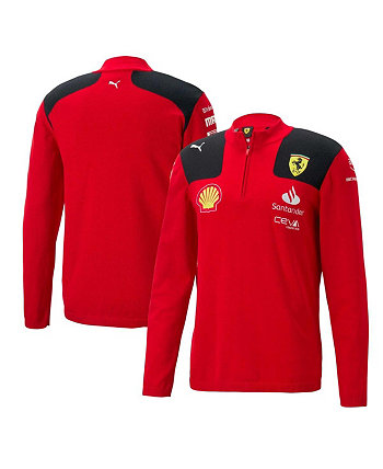 Мужская красная трикотажная куртка с полумолнией до половины Scuderia Ferrari Team PUMA