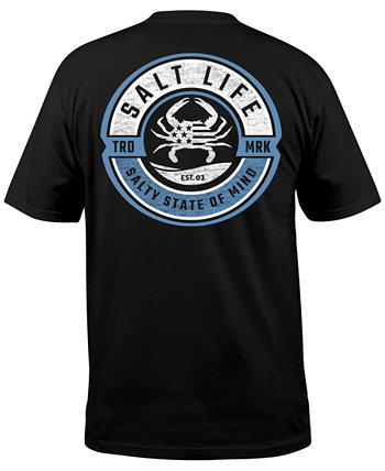 Men's Blue Crab Short-Sleeve Graphic T-Shirt Salt Life