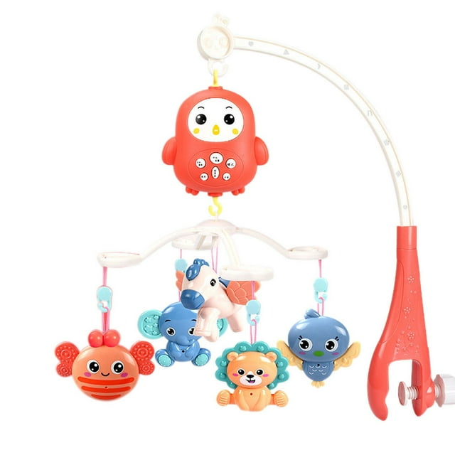 Kiplyki Neonatal Baby Clock Plush Toys, Comfort Toys, Soft Rattles Teether Hanging Bell Plush Toys Kiplyki