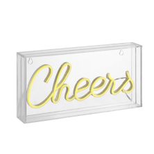 Cheers Contemporary Glam Acrylic Box Usb Operated Led Neon Light Jonathan Y Designs