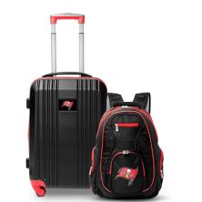 Tampa Bay Buccaneers Premium 2-Piece Backpack and Carry-On Spinner Luggage Set NFL
