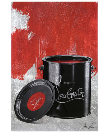 Лист закаленного стекла Liquid Fashion Red Loubouten с обратной печатью, 32 x 48 x 0,2 дюйма Empire Art Direct
