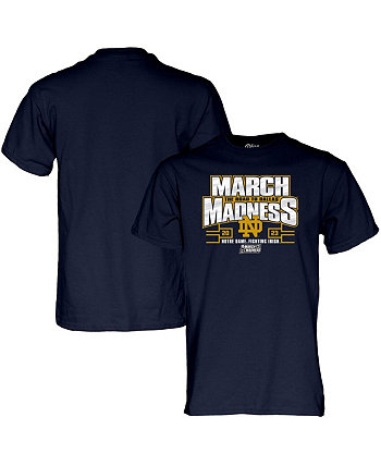Темно-синяя футболка женского баскетбольного турнира NCAA Notre Dame Fighting Irish 2023 March Madness Blue 84