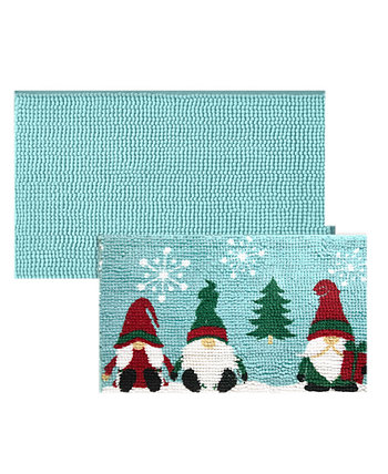 Happy Holidays Gnomes Noodle 2-Pc. Набор ковриков для ванной Idea Nuova