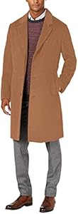 LONDON FOG Men's Classic Fit Overcoat Signature Wool Blend Top Coat (Regular & Big-Tall Sizes) London Fog