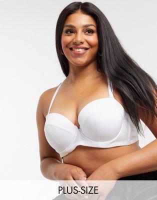 Ivory Rose Curve strapless multiway bra in white Ivory Rose Lingerie