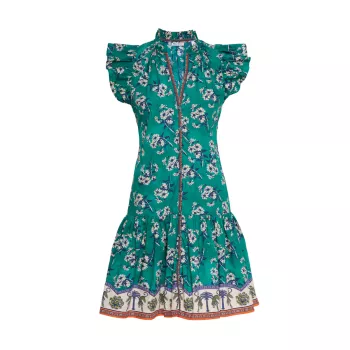 Мини-платье Savannah из хлопка с цветочным принтом Robert Graham