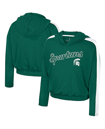 Зеленая футболка с длинными рукавами и подсветкой Big Girls Michigan State Spartans Colosseum
