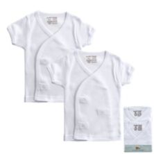 Luvable Friends Baby Unisex Side Snap Shirts, White Short-Sleeve Luvable Friends