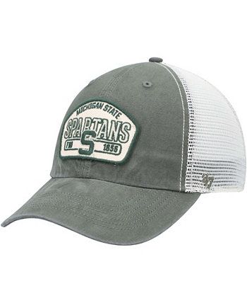 Зеленая мужская бейсболка Michigan State Spartans Penwald Trucker Snapback '47 Brand