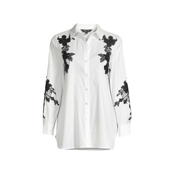 Блузка с цветочной аппликацией Misook
