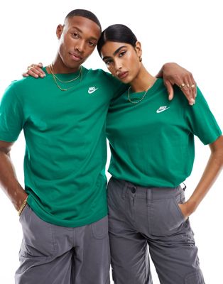 Зеленая футболка унисекс Nike Club Nike
