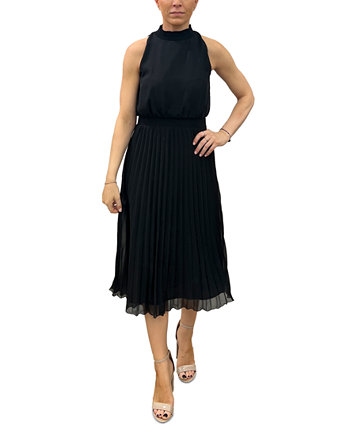 Женское плиссированное платье миди с присборенной талией Sam Edelman