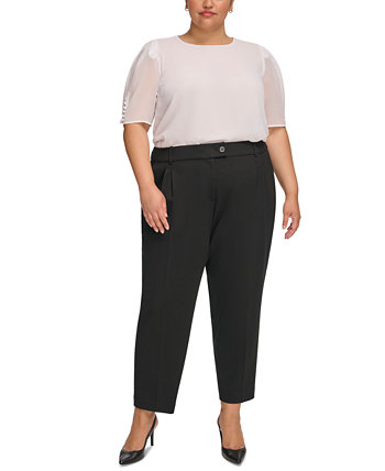 Укороченные брюки до щиколотки со складками спереди больших размеров Calvin Klein