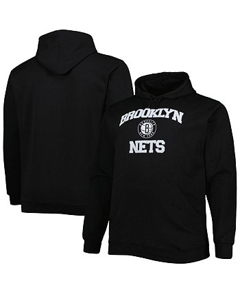 Мужская черная толстовка с капюшоном Brooklyn Nets Big and Tall Heart and Soul Profile