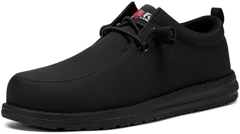 Мужские Рабочие ботинки LARNMERN Slip On с металлическим носком LARNMERN