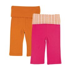 Хлопковые штаны Yoga Sprout для маленьких девочек, 2 шт., Розовый слон Yoga Sprout
