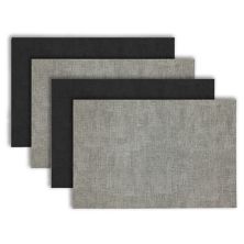 Dainty Home Amalfi Faux Leather Reversible 2 Pattern 12&#34; X 18&#34; Rectangular Placemat Set Of 4 Dainty Home
