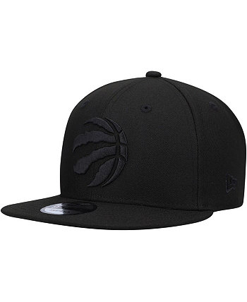 Men's Toronto Raptors Black On Black 9FIFTY Snapback Hat New Era