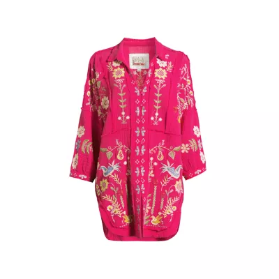 Felicity Embroidered Cotton Tunic Johnny Was