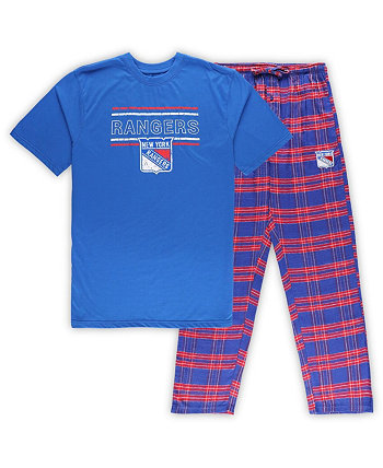 Мужской синий и красный комплект для сна из футболки New York Rangers Big and Tall и пижамных штанов Profile