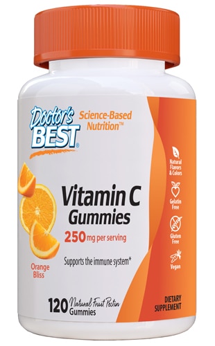 Doctor's Best Жевательные конфеты с витамином С Orange Bliss — 250 мг на порцию — 120 жевательных конфет Doctor's Best