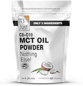 It's Just - MCT Oil Powder w/Prebiotic Fiber (1.5lbs) 70% C8 + 30% C10, Fast Fuel for Body & Brain Health, Keto Coffee Creamer, Non-GMO, 24oz It's Just!