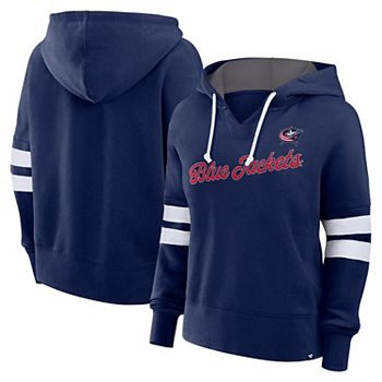 Женская Футболка Fanatics Navy Columbus Blue Jackets Seize Fleece Pullover Hoodie Fanatics