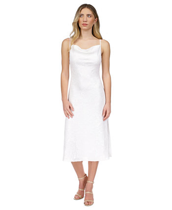 Женское платье-комбинация миди с цветочным принтом и пайетками Michael Kors