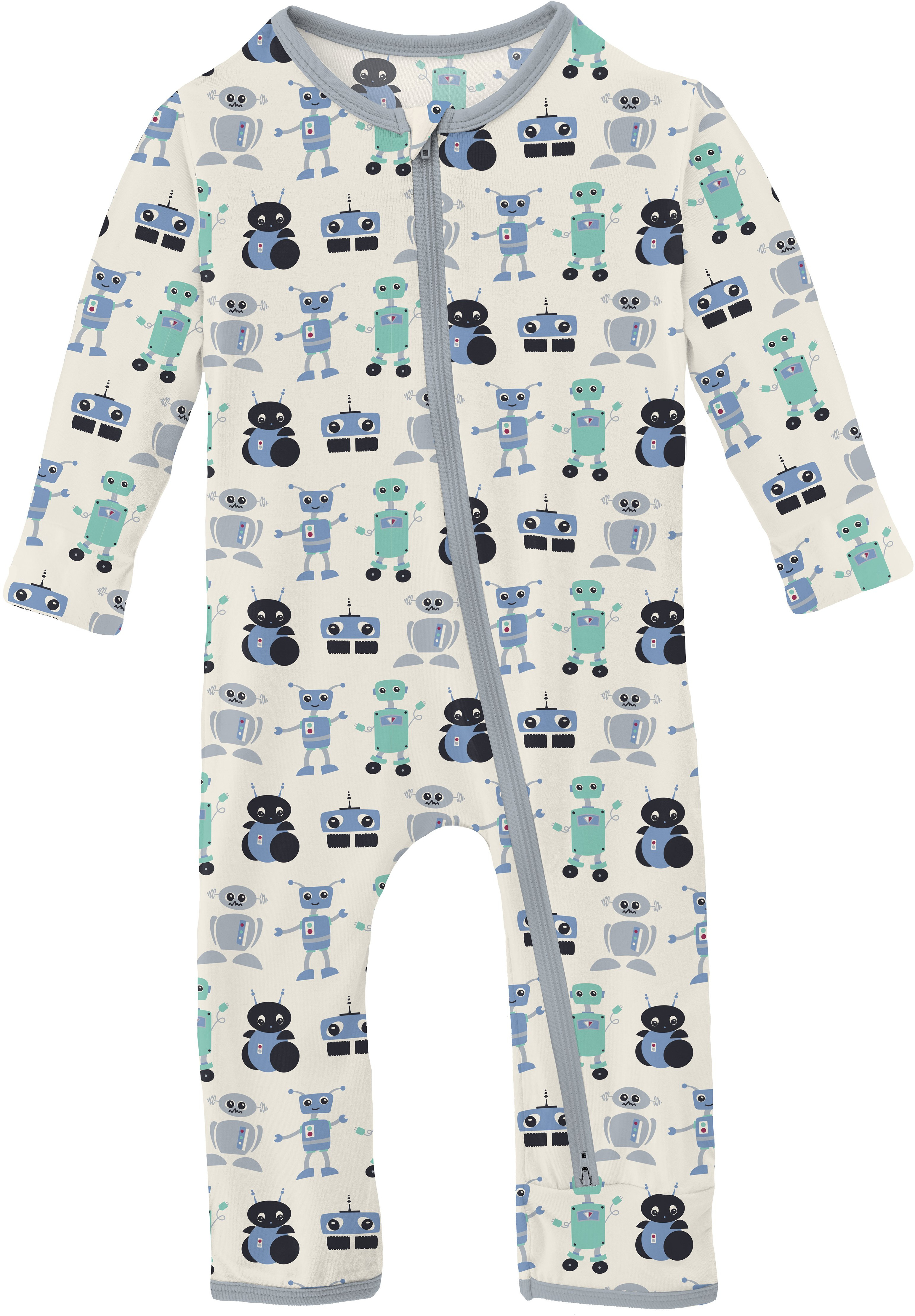 Print Coverall with Two-Way Zipper (Infant) Kickee Pants Kids