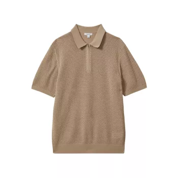 Burnham Cotton-Blend Polo Shirt REISS