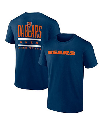 Мужская темно-синяя двусторонняя футболка Chicago Bears Big and Tall Profile