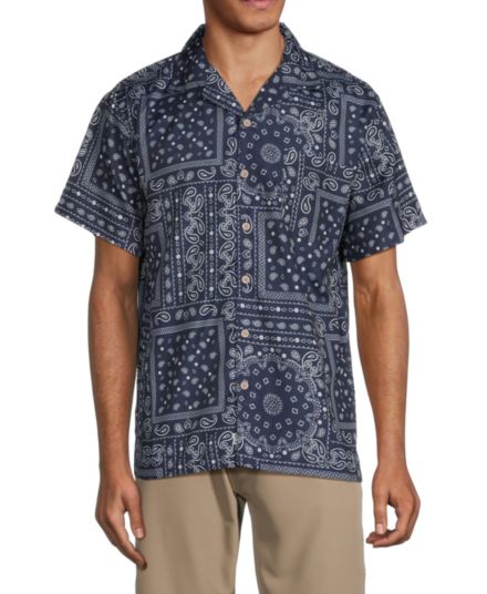 Рубашка Waikiki с коротким рукавом и принтом в виде банданы Trunks Surf & Swim Co.