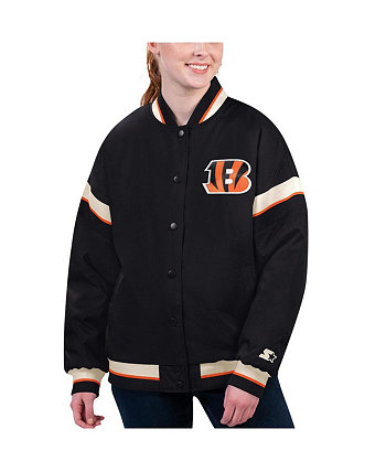 Черная женская университетская куртка с застежкой на пуговицы Cincinnati Bengals Tournament Starter