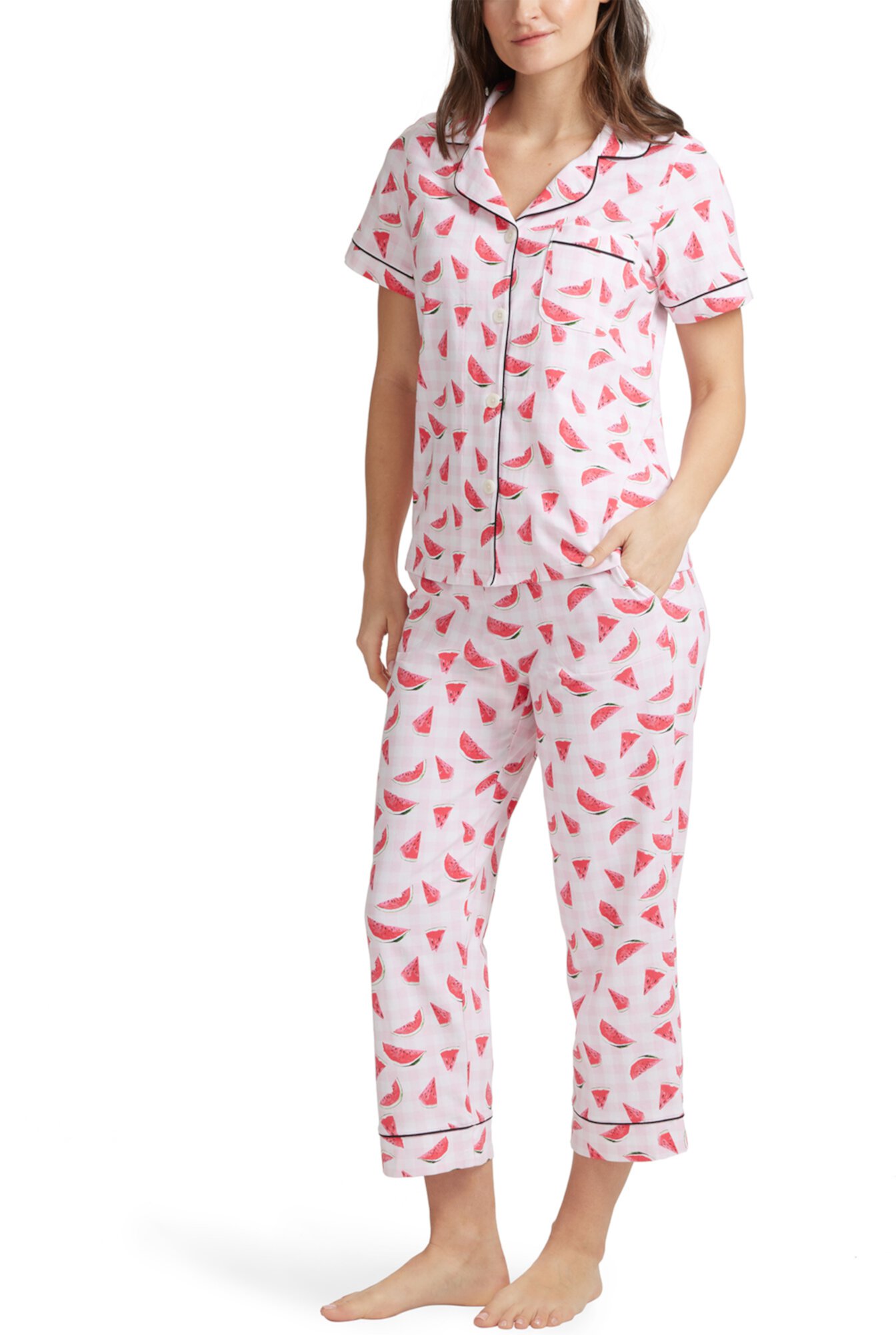 Укороченный пижамный комплект с короткими рукавами BedHead Pajamas