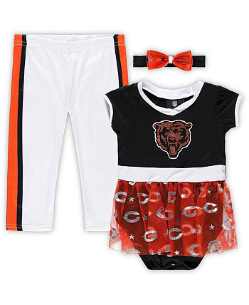 Infant Boys and Girls Navy, White Chicago Bears Tailgate Tutu Game Day Costume Set Jerry Leigh