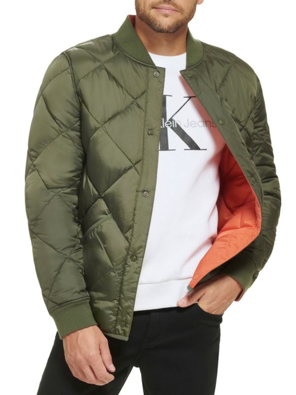 Мужская Куртка-бомбер на молнии с утеплителем Calvin Klein Calvin Klein
