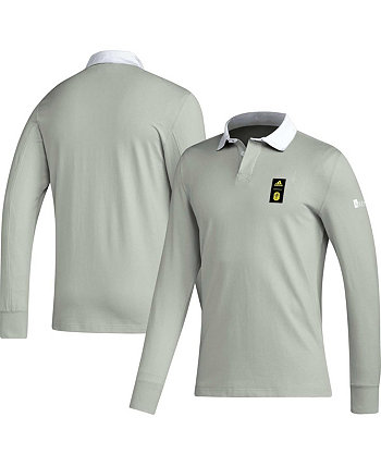 Мужская рубашка-поло с длинным рукавом Adidas 2023 Player серого цвета с логотипом Nashville SC Adidas