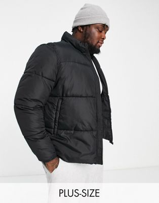 Мужская куртка French Connection Plus с воротником-фуннель в чёрном цвете French Connection