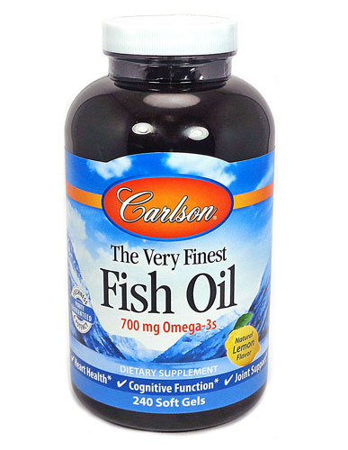 Carlson The Very Finest Fish Oil Lemon — 700 мг — 240 мягких желатиновых капсул Carlson
