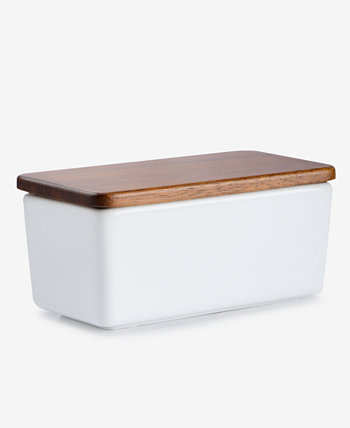 Whiteware James Collection Lidded Butter Dish, Exclusively at Macy's The Cellar