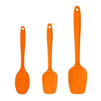 3 Pcs Silicone Spatula Heat Resistant Rubber Scraper for Cooking Baking Unique Bargains