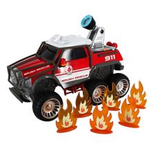 Пожарная машина Maxx Action Fire Rescue Off Road Brush с подсветкой, звуками, моторизованным приводом и стрельбой водой Maxx Action