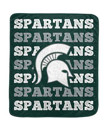 Плюшевое одеяло Spartans с логотипом штата Мичиган, 60 x 70 дюймов Pegasus Home Fashions